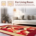 thumbnail image 2 of ODIKA 2'x3' Machine Washable Non-Slip Area Rug, Art Inspired Abstract for Stylish Interiors High Traffic Rug, Red, 147544, 2 of 7