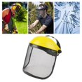 thumbnail image 4 of Casco forestal, casco protector de tamaño ajustable con visera, resistente para corte eléctrico, forestal, cortadora de troncos , Gorras Amarillas, 4 of 9