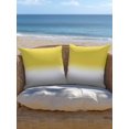 thumbnail image 5 of 1 Pack Outdoor Throw Pillow, Yellow White Grey Ombre Waterproof Pillow with Insert Included, Modern Abstract Aesthetics Decorative Accent Cushion Sofa Pillows for Patio Porch, 16 x 16 In, 5 of 8