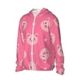 thumbnail image 2 of Daiia Cartoon Pigs and Hearts UPF 50+ Sun Protection Hoodie Jacket Lightweight Long Sleeve Sun Shirt for Women Men with Pocket Hiking Outdoor-XX-Large, 2 of 9