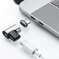 thumbnail image 1 of NARABB Magnetic USB C Adapter Right Angle Connector Support PD 100W Quick Charge USB C Mobile Laptops Tablets, 1 of 6