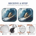 thumbnail image 5 of Kdxio Surfing Guinea Pig Print 2-Piece Sun Shade Front Windshield - Foldable Car Front Window Sunshades for Most Sedans SUV Truck, 5 of 6