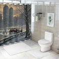 thumbnail image 7 of Creowell Snowy City Pretty Shower Curtain Modern Bathroom Decor with Hooks 100% Polyester Fiber Chic Style Various Sizes 69x72, 7 of 7