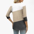 thumbnail image 4 of Qulqfy 3/4 Sleeve Shirts for Women Spring Tunic Plus Size Shirts Dressy Casual Fall Henley Tops Dressy Casual Blouses for Women L, 4 of 6