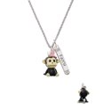 thumbnail image 2 of Delight Jewelry Resin Monkey with Bunny Ears Silvertone Believe Faith Prayer Hope Bar Charm Necklace, 23", 2 of 4