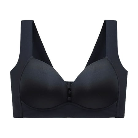 

BIZIZA Women Push Up Bras Bralette Wireless Everyday Solid Color Lingerie Sexy Comfortable Black XXL