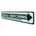 thumbnail image 4 of Whale Watching Location Novelty Sign, Metal Wall Decor - 4x18 inches, 4 of 4
