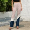 thumbnail image 4 of Abstract Pastel Wavy Design High Waisted Casual Flared Trousers Summer Home Pants Gift Street Fashion Night Club Big Size Trousers, 4 of 5