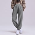 thumbnail image 2 of HBGVBA Maternity Pants for Women,Wide Leg Maternity Jogger Pants,Cuffed Ankle Length Pants High Waist Plus Size Belly Support Casual Fall Winter, 2 of 5