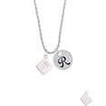 thumbnail image 2 of Delight Jewelry Silvertone Holy Bible Silvertone Script Initial Disc - R - Charm Necklace, 20"+3", 2 of 4