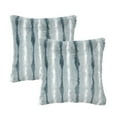 thumbnail image 6 of Home Soft Things Amanda Stripe fauxfur Throw Pillow Covers Set of 2, NO INSERT Pearl Blue, 6 of 7