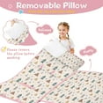 thumbnail image 3 of Beige Christmas Tree Pattern Toddler Nap Mats for Kids Preschool,50"x20" Sleeping Mat Bag or Kids,Toddler Sleeping Bag,Toddler Nap Mat or Daycare, 3 of 6