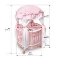 thumbnail image 5 of Royal Pavilion Round Doll Crib with Canopy and Bedding - Pink/White, 5 of 8