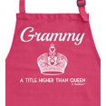 thumbnail image 2 of ThisWear Mother's Day Gift Grammy a Title Higher Than Queen Two Pocket Apron Heliconia WAPN-0216, 2 of 4