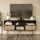 thumbnail image 5 of Mueble de TV Rack Top Living Centro de Entretenimiento Estilo Nórdico Negro y Café, 5 of 9