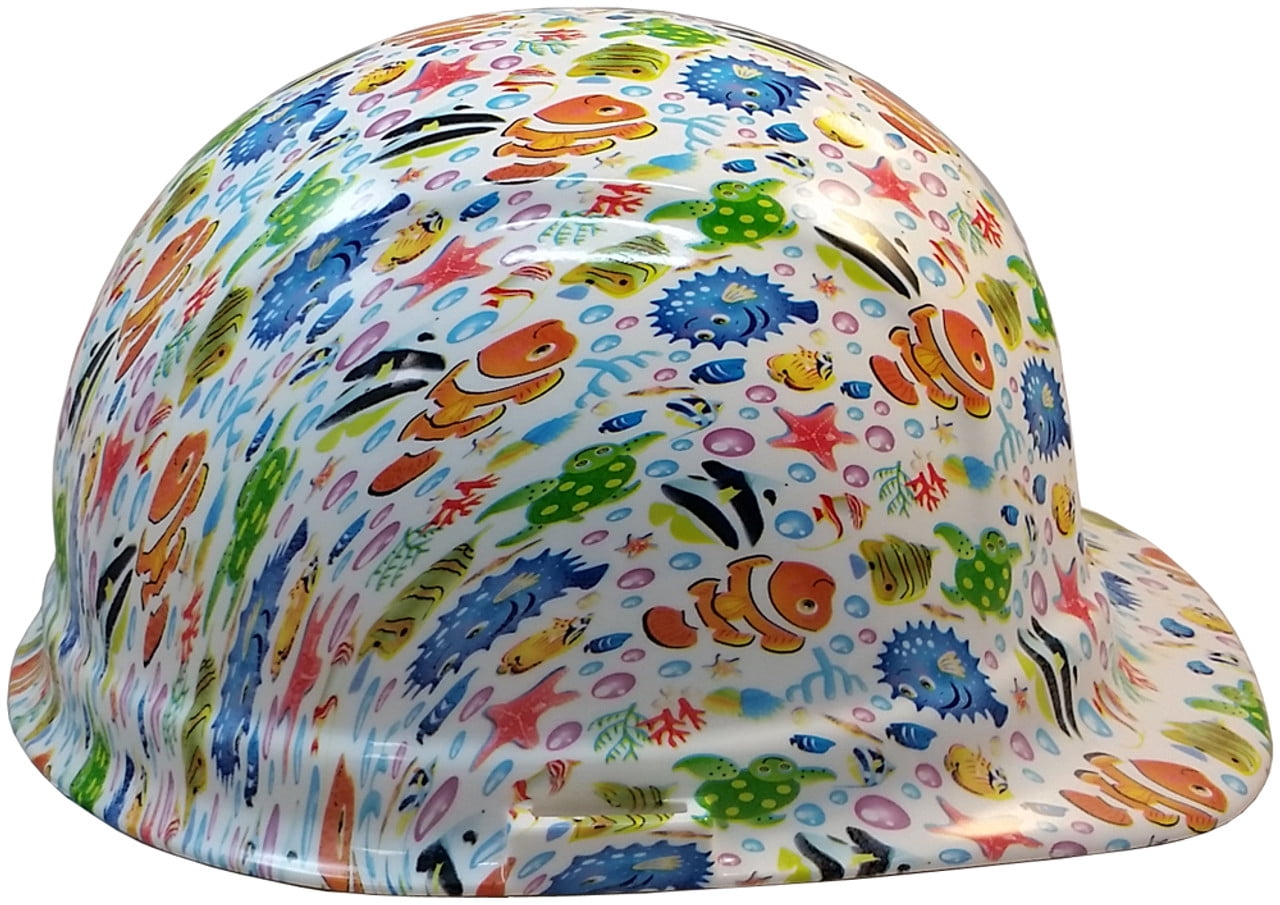 Cartoon Fish Hydro Dipped Hard Hats Cap Style Design