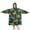 DarkGreen Cartoon Dinosaurs-1, variant on Wearable Oversized Blanket,DarkGreen Cartoon Dinosaurs Jungle Pattern Wearable Blanket Hoodie for Adults,Cozy Hooded Blankets with Super Pockets,Super Warm Fuzzy Pullover for Women & Men