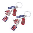 thumbnail image 3 of GOOHOCHY 2 llaveros de recuerdo del Reino Unido para viajes y vacaciones. Llavero con la bandera británica. Llavero de Londres para llaves de coche y accesorios para bolsos., 3 of 7