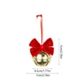 thumbnail image 2 of Cheapark Christmas Tree Bells Ornaments, Red Velvet Bowknots With Wrought Iron Bells, Festive Ambiance Decoration, 2 of 6