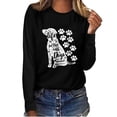 thumbnail image 1 of CEHVOM T-shirt Tunique à Manches Longues pour Femmes, Imprimé, Décontracté, Ample, Col Rond, Blouse, 1 of 7