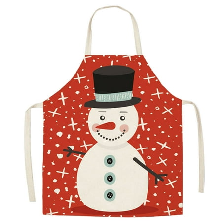 

wendunide kitchen gadgets 1 Piece Christmas Chef Apron Adjustable Cooking Apron For Xmas Party Men Women Kitchen Restaurant House Home Gardening Cleaning D