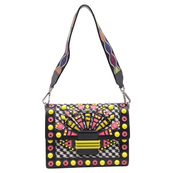 Pre-Owned Etro Embellished Shoulder Bag in Multicolor Leather