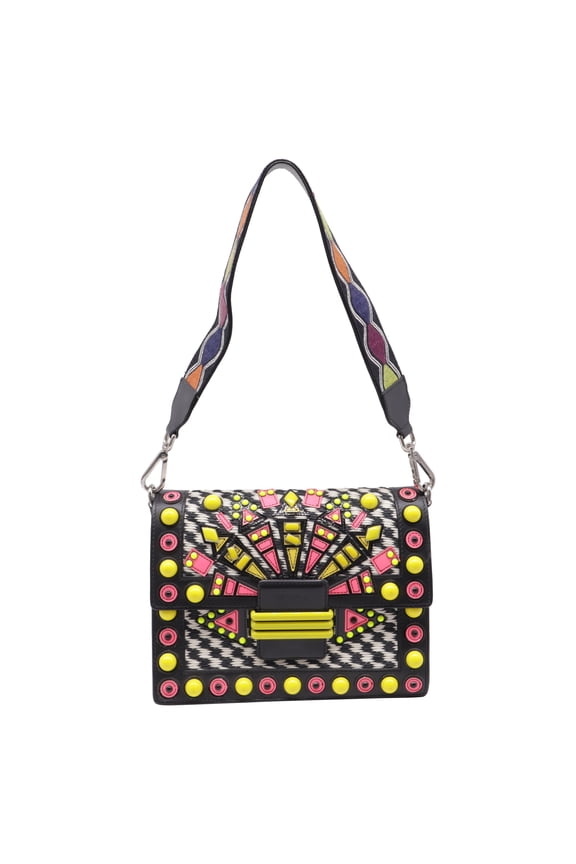 Pre-Owned Etro Embellished Shoulder Bag in Multicolor Leather