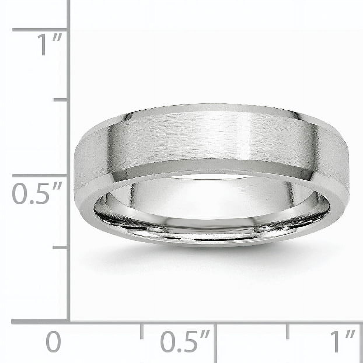 Primal Steel Cobalt Beveled Edge Satin 6mm Band
