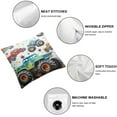 thumbnail image 6 of Kids Doodle Monster Truck Pillow Covers Silk Pillowcase for Hair and Skin Breathable &amp; Silky Soft Satin Pillowcase Standard Size Pillow Case for Sleeping Women Boys Girls Room, 6 of 7