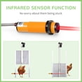 thumbnail image 5 of PawHut Automatic Chicken Coop Opener with Timer, Light Sensor, Infrared Sensor Safety Mechanism, Chicken Door with Remote Control 14V DC Power Supply, 5 of 9