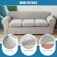 thumbnail image 5 of Three seater sofa cover with leaf texture, fabric protection, pet friendly, beautiful, easy to clean, non slip, waterproof, beautifying sofa, used in living room and bedroom, 5 of 8