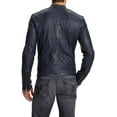 thumbnail image 2 of New Men Quilted Leather Jacket 100% Genuine Soft Lambskin Biker Bomber A129, 2 of 3