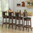 thumbnail image 2 of Gymax 30.5'' Swivel Bar Stool Set of 4 Counter Height Bar Stools Armless Chairs for Pub, 2 of 8