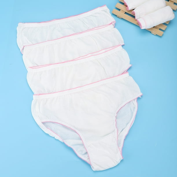 Khall sous-vêtements de grossesse jetables, 4 pièces sous-vêtements de  maternité en coton respirant jetable réglable culotte de grossesse  élastique réglable culotte de grossesse 