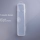 thumbnail image 2 of Caja de plástico rectangular Caja de plástico PP transparente abatible de una pieza para cepillos de dientes Caja de almacenamiento portátil para clínica bucal con una o dos tarjetas, 2 of 5