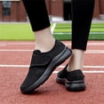 thumbnail image 4 of YOURDIARY Women's Slip-On Sneakers Wide Width Comfort Walking Shoes Casual Flats, 4 of 9