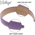 thumbnail image 4 of Motique Accessories 1 inch Wide Suede like Headband Solid Hair Band for Women and Girls (Lavender), 4 of 8