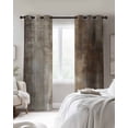thumbnail image 3 of Brown Ombre Blackout Curtains 54 Inches Long for Bedroom, Modern Abstract Oil Painting Art Thermal Insulated Room Darkening Black Out Window Curtain Panels Grommet Drapes for Living Room, 3 of 8