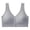 Gray, variant on Women Front Closure Bras Elastic Strap Wireless Bra Women Breathable Back Support Everyday Top