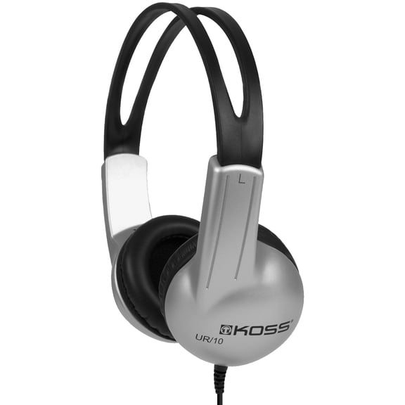 Koss Adjustable Headband Over-Ear Headphones, Gray, UR10