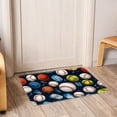 thumbnail image 6 of Baseball Polyester Non-Slip Machine Washable Bath Rugs Office Mat Floor Mats, 6 of 6