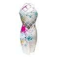 thumbnail image 4 of Usmixi Formal Dresses for Women Night Club Sexy Backless Strap Bodycon Midi Dress Scoop Neck Sleeveless Tie-Dye Print 2023 Summer Knee-Length Dresses White xxl, 4 of 6