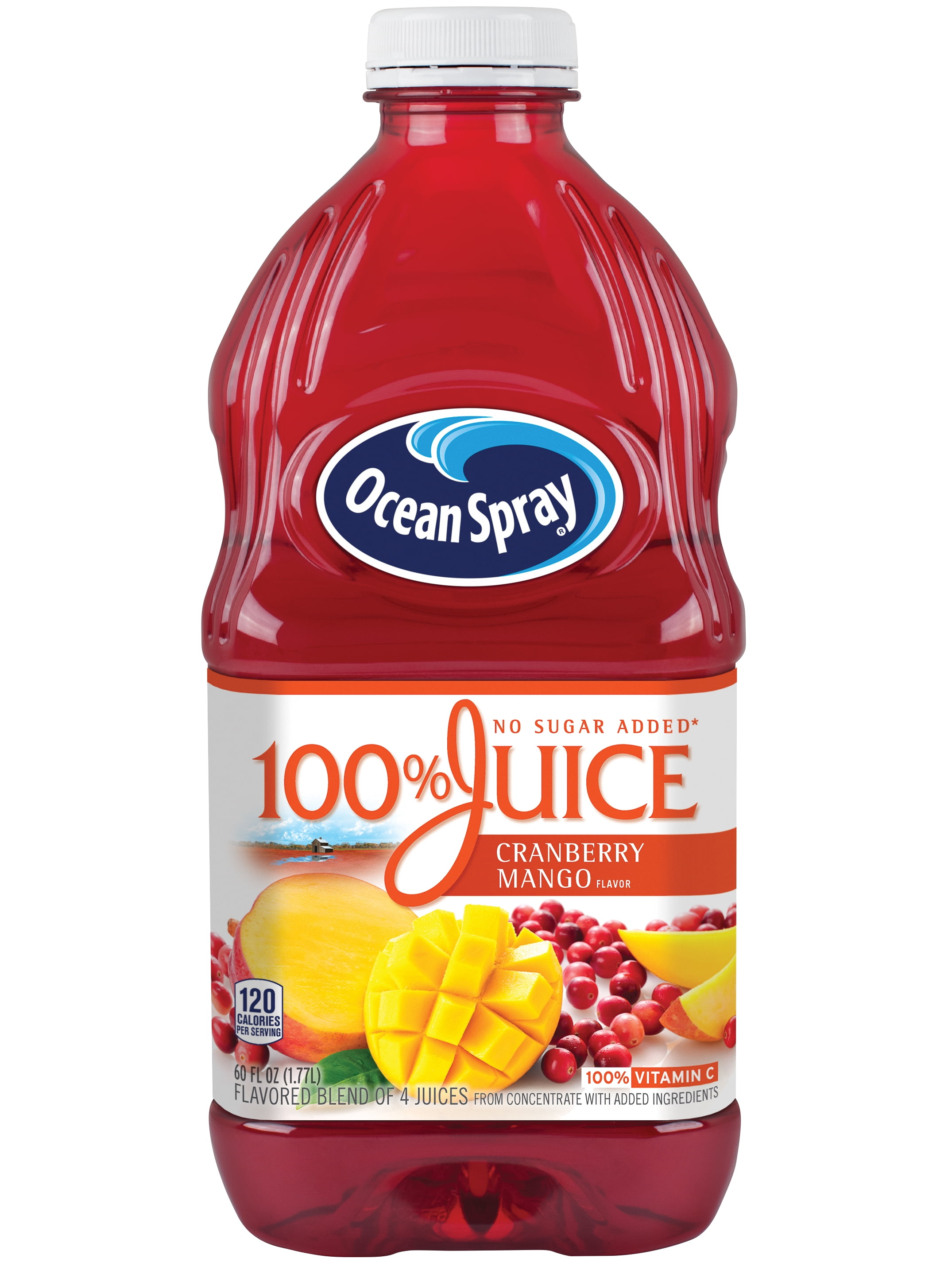 Ocean Spray No Sugar Added 100 Juice, Cranberry Concord Grape, 10