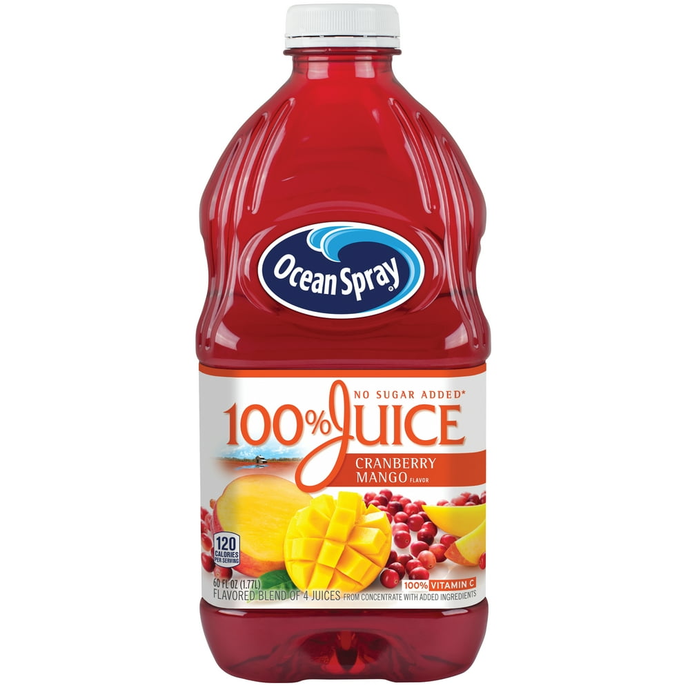 Ocean Spray No Sugar Added 100 Juice, Cranberry Mango, 60 fl oz