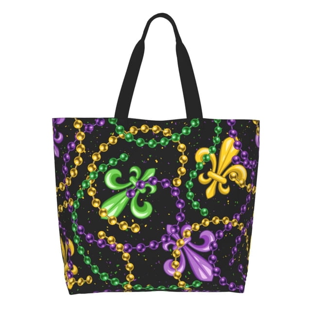 Disketp Mardi Gras6 Bolsa Tote Estampada para Mujer, Bolso de Hombro y de Mano para Compras y Viajes