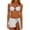 White, variant on Huowey Women Solid Color Bikini Set With Gold Music Note Accessories 3PCS Swimwear Tropical Swim Wear Honeymoon Cruise Trendy Wear