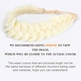 thumbnail image 2 of DIGUAN Messy Wide 2 Strands Synthetic Hair Braided Headband Classic Chunky Plaited Braids Elastic Stretch Hairpiece Women Girl Beauty Boho accessory, 62g/2.1 oz (Platinum), 2 of 3