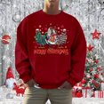 thumbnail image 2 of Chandail à Capuche Mode pour Hommes Logo de Vacances de Noël Automne Imprimé Chandail Décontracté Confortable, 2 of 4