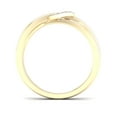thumbnail image 3 of CARATS FOR YOU Promise Heart Love Criss Cross Overlap Ring 0.06 Carat White Natural Diamond In 14K Yellow Gold (I-J Color, I2-I3 Clarity), Ring Size-10.5, 3 of 6