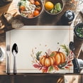 thumbnail image 6 of Thanksgiving Pumpkin Placemats Set of 1 Fall Maple Leaf Heat Insulated Linen Place Mats, Washable Stain-Proof Table Mats for Dining Tables Holiday Decor 13x19inch, 6 of 9